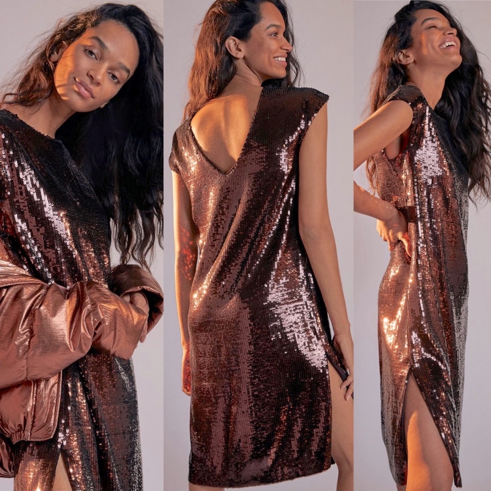 Brand New Anthropologie Sequined Mini Dress in …